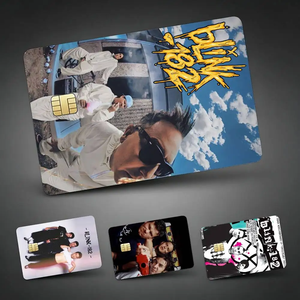 B-Blink-182 Band Playful Decorative Waterproof Film Skin Cover Credit Card Stickers Debit Front Bank Bus Pass