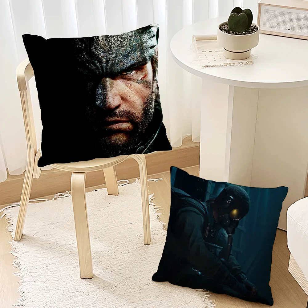 Game Metal Gear Solid Delta Eater MGS cushion cover Pillow Case Sofa Bedroom Living Room Bedside Table Backrest Printing Square