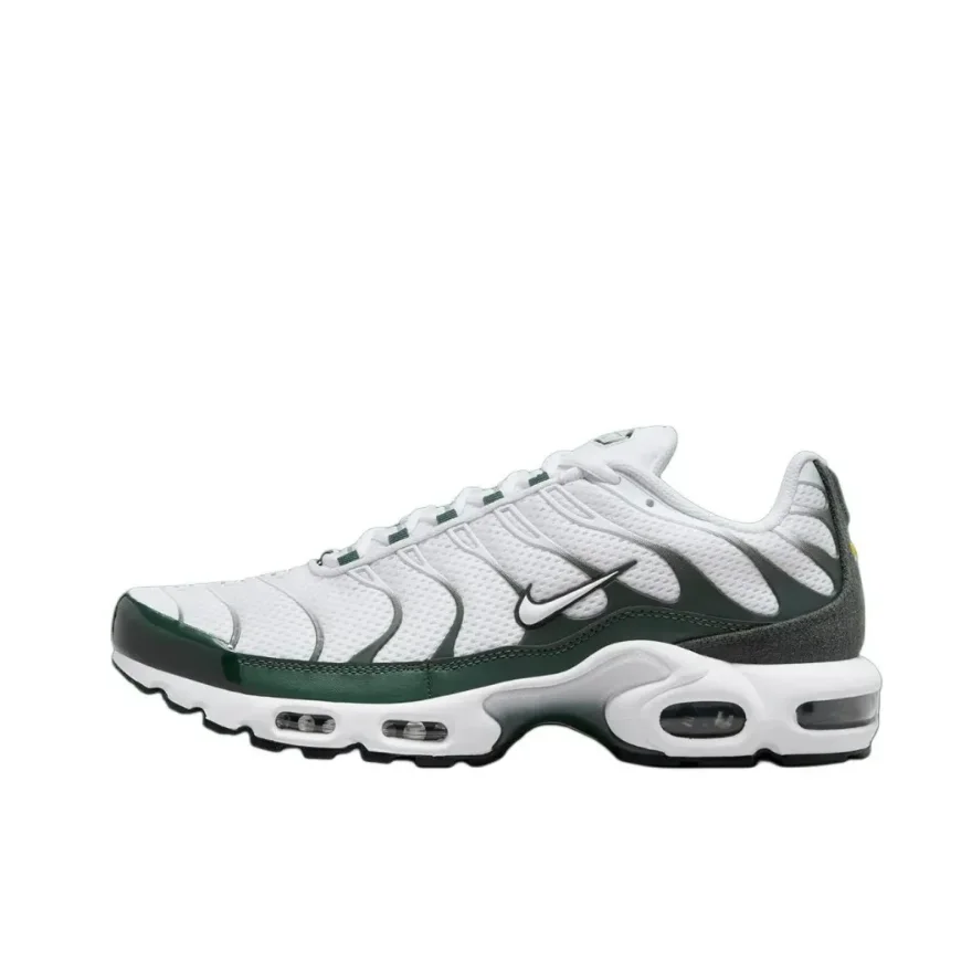 Nike White Air Max Plus TN Men's Classic Low Top Casual Running Shoes Comfortable Shock Absorption Sneakers