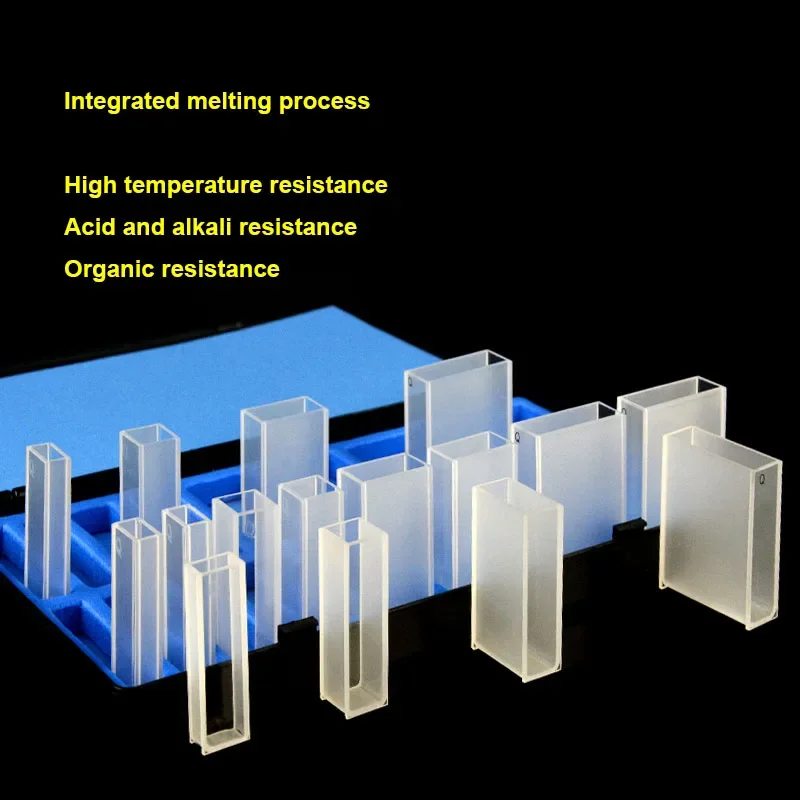 16pcs/Pack Quartz Cuvette, Optical Path 5/10/20/30mm, Acid And Alkali Resistant