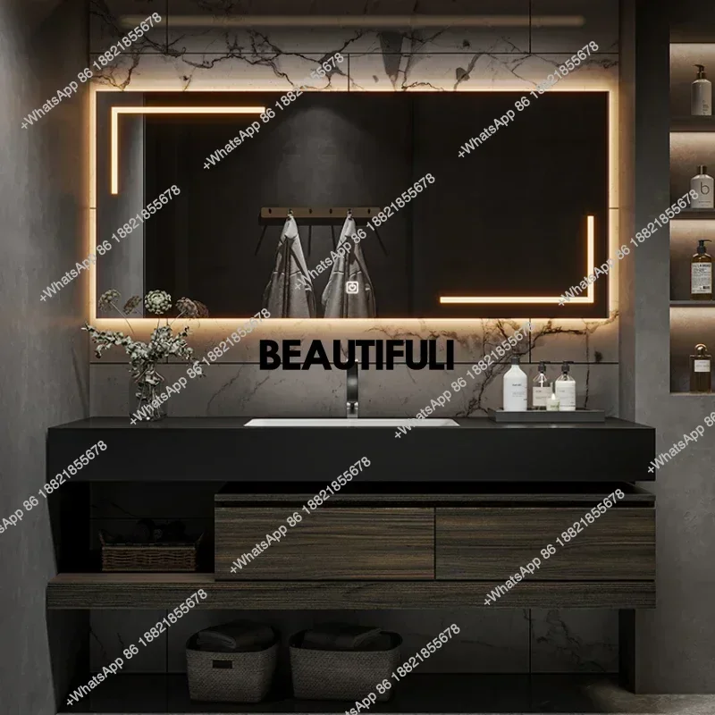 

RR Mdf Washbasin Cabinet Drawer Bathroom Kit With Mirrors Furniture Column Narrow Storage Corner Closed Toilet Locker casa arred