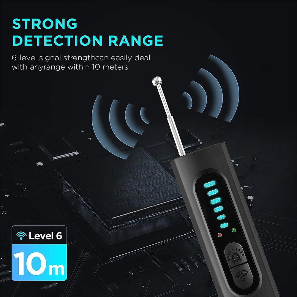 X13 Anti Spy Hidden Camera Detector Anti-Spy GPS Tracker Listening Device Bug RF Wireless Signal Scanner for Hotel Office Travel