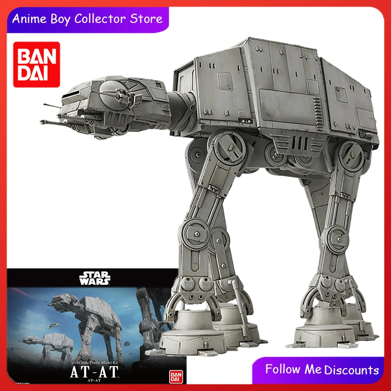 

Bandai 1/144 Plastic Model Kit STAR WARS Anime Figures AT-AT Action Figure Assembly Model Toys Collectible Gifts For Children