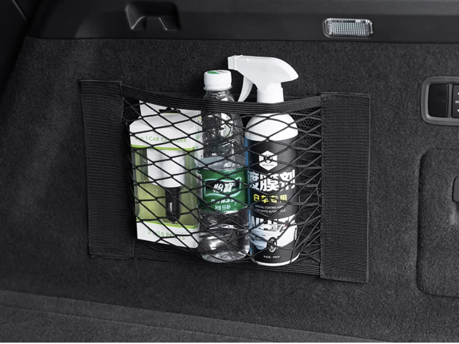 For Toyota Corolla Rav4 Chr Avensis Yaris Auris Prius Car Trunk Seat Back Elastic Storage Net Cargo Organizer Bag Accessories