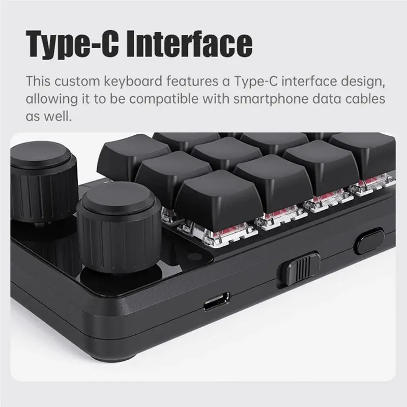 B63B-Programming Macro Custom Wired Keyboard RGB 12 Key Copy Paste Button Mini Gaming Keypad Hotswap Macropad