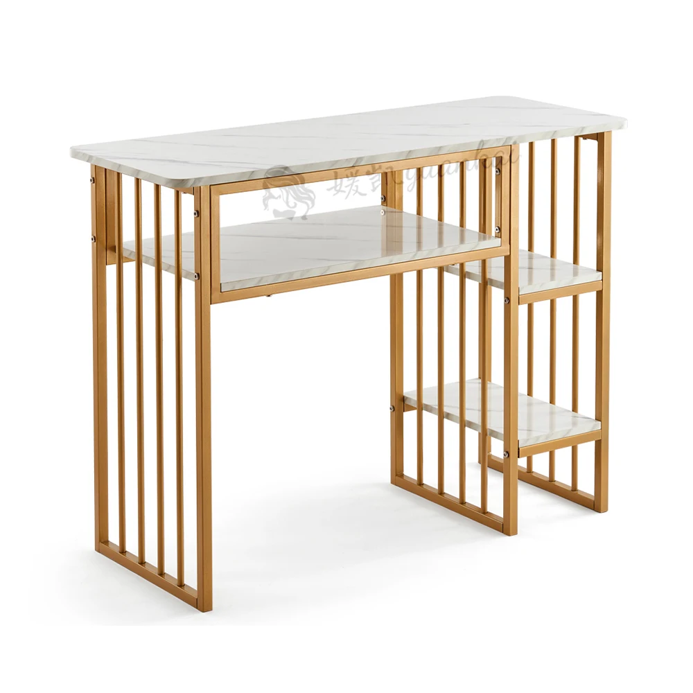Hot Sale Modern Salon Furniture Light Luxury Manicure Table Modern Nail Desk for Beauty Salons