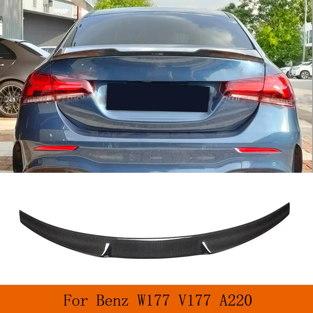 

Carbon Fiber Car Rear Trunk Spoiler Wing For Mercedes Benz A Class W177 V177 A200 Sedan Car Rear Trunk Racing Spoiler Lid Wing