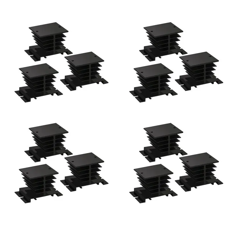 

PZHI-Solid State Relay Heat Sink,12PCS Heatsink PID Temperature Controller Heat Sink For Solid State Relay And SSR Radiator