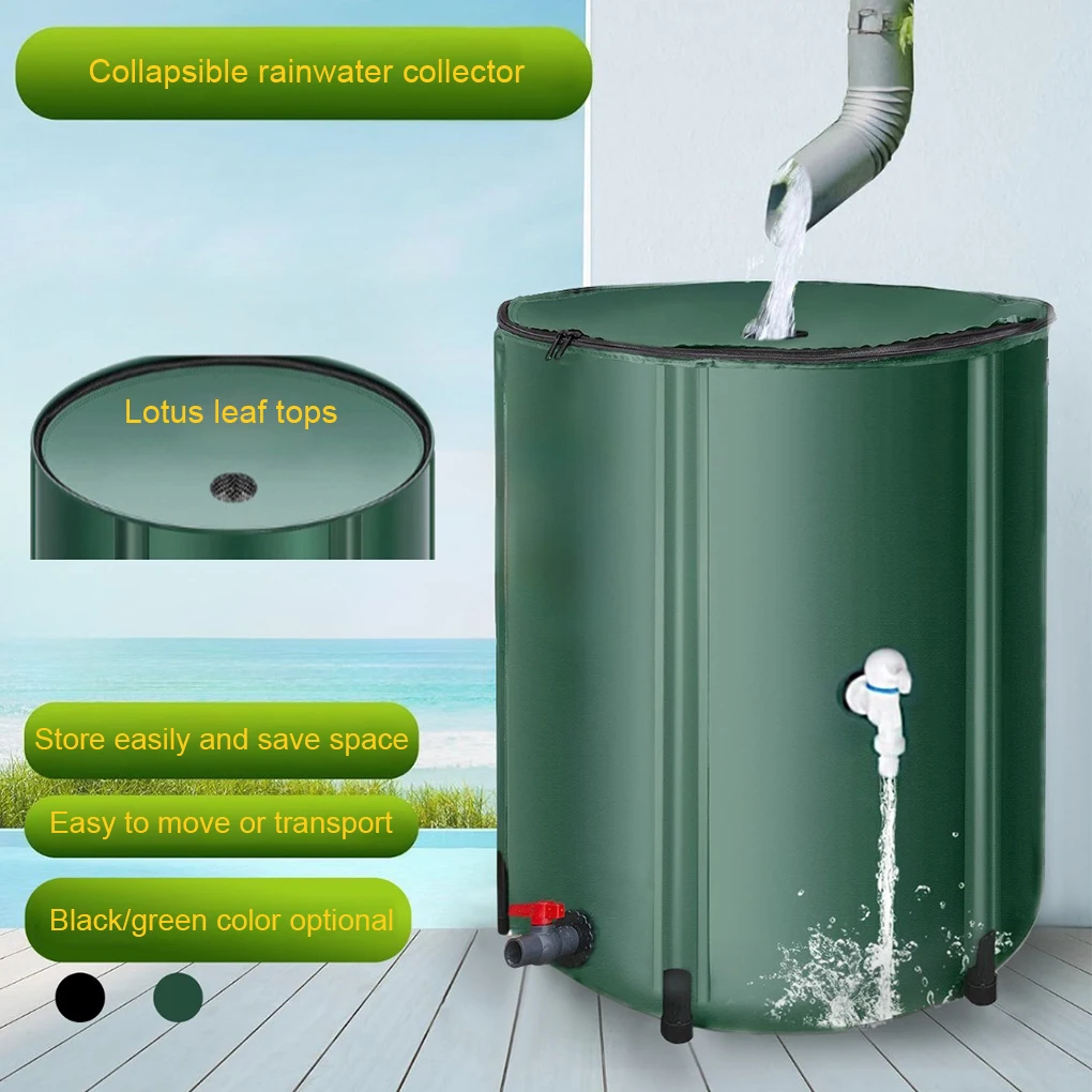 100-500l Rain Water Recovery Storage Tank Garden Irrigation Water Bucket Collapsible Rain Barrel Rainwater Collection Container