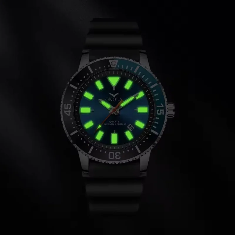 ONOLA 3850 Premium Exquisite Men's Quartz Watch Classic Color Waterproof Luminous Calendar Casual Men's Clock relógios masculino