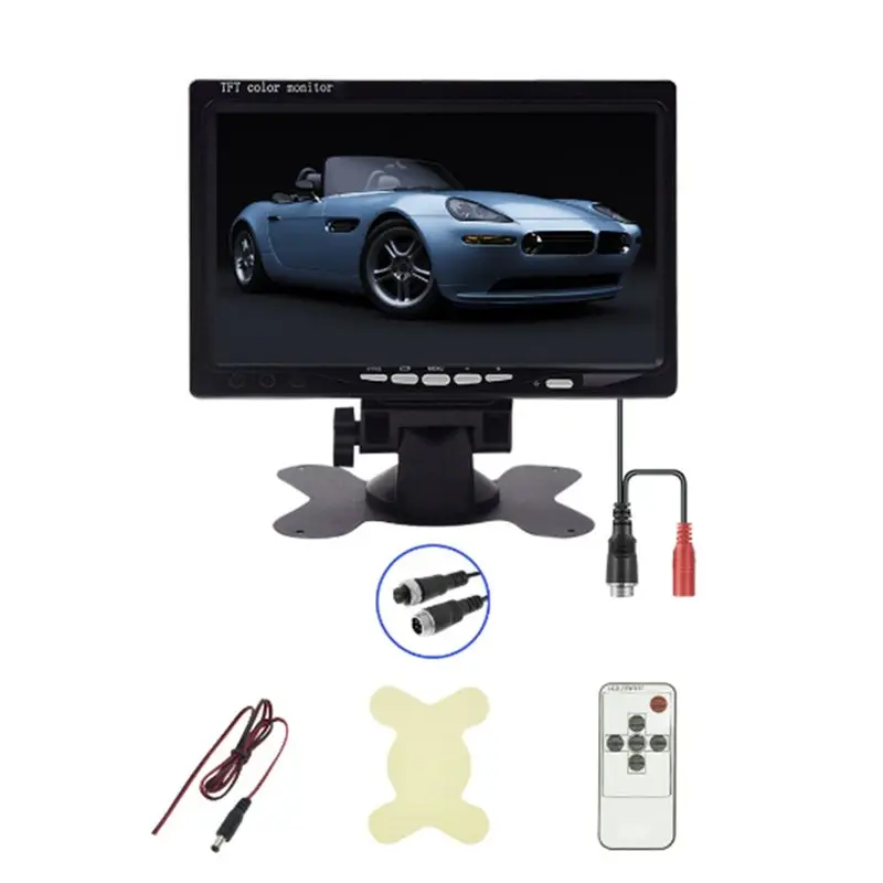 

AASS-дисплей для автомобиля, 7-дюймовый TFT LCD монитор для камеры заднего вида, 12В-24В, для грузовиков, фургонов, автодомов