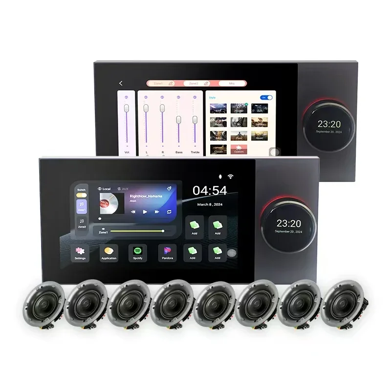 

Tuya 10 Inch Screen Smart Home Zigbee Gateway Control Music Panel Built in Amplifier Connect 8 Wire Speaker