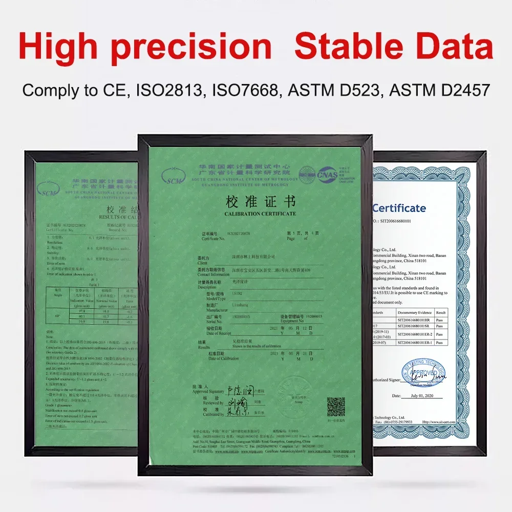 Gloss Meter Paint Glosmeter Glossmetre Glossmeter Car LS192 Metal Body 60° Universal Angle Design Large Measuring Range 1000GU