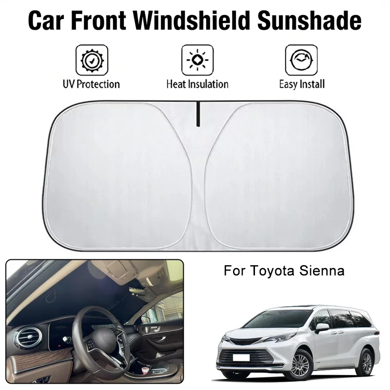 

Foldable Car Windshield Sun Shade UV Block Heat Insulation For Toyota Sienna Interior Protection Accessories