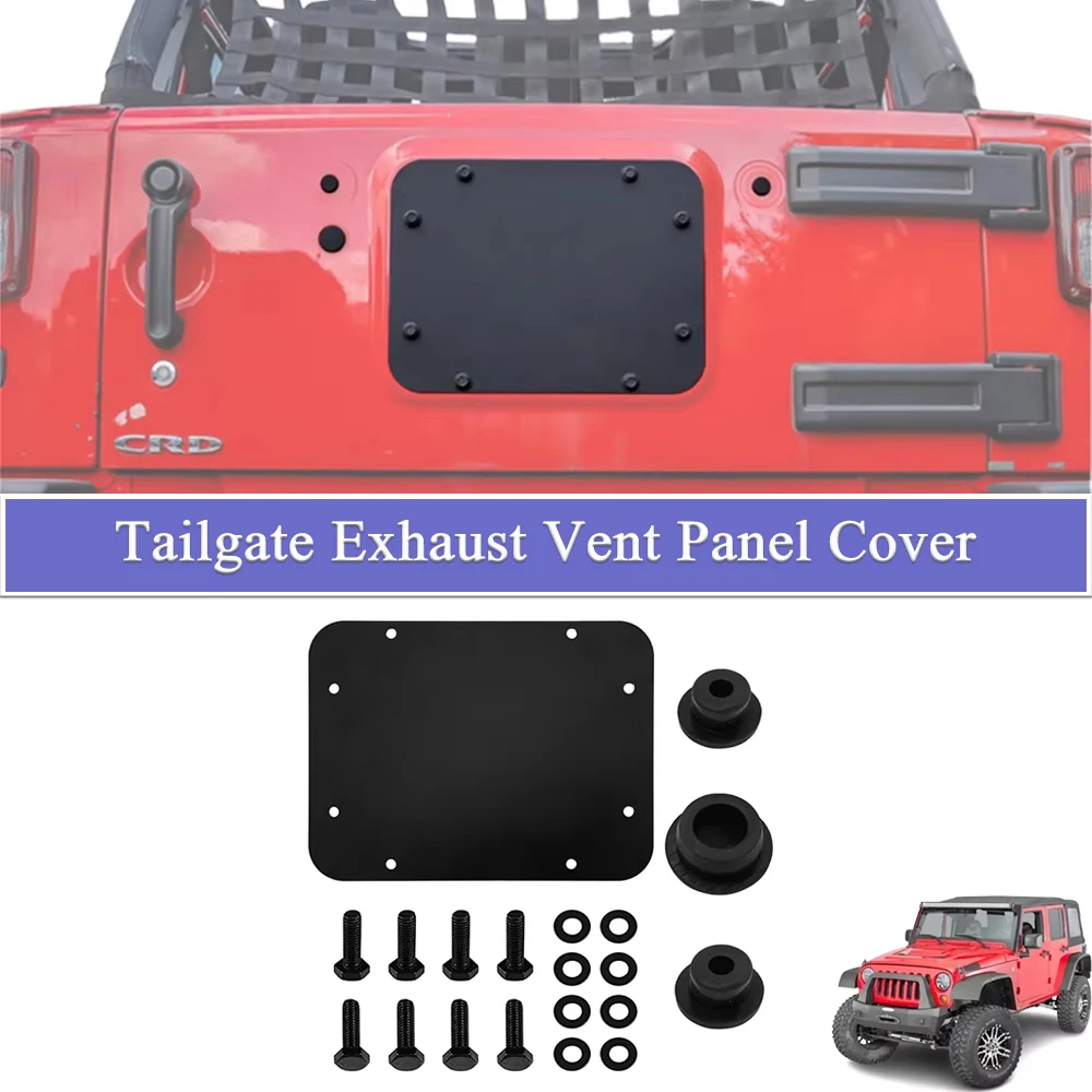 

Tailgate Exhaust Vent Cover Panel Waterproof Seal Stopper for Jeep Wrangler JK 2007-2017 Rear Door Plate Exterior Accessories