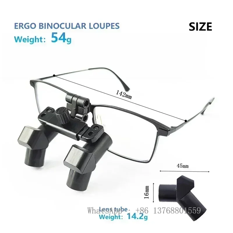 Burite New 3.5X Ergonomic Design 3.5X Ergo Prism Loupes Denta ENT Surgical IPD Customized Magnifying Glasses（ERGO-3.5X)