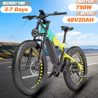 Lankeleisi RV800 PLUS Electric Bicycle 750W Motor 48V20AH Battery Hydraulic Brake Electric Bike 26*4inch Fat Tire Mountain EBike