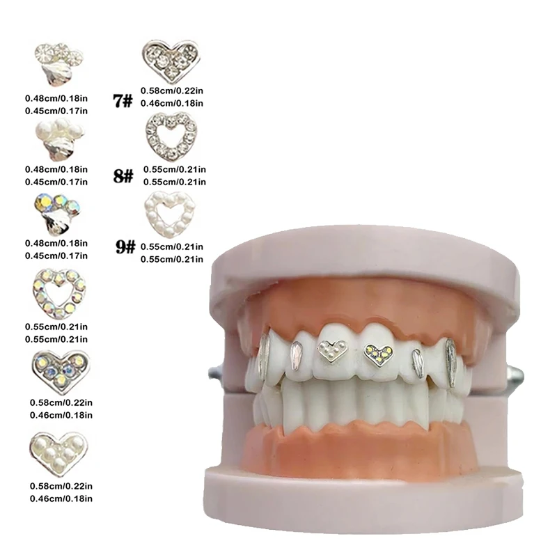 

Dental Diamonds Dental Diamonds Set With Crystal Stone Dental Diamonds Pearl Heart Shaped Dental Diamonds Dental Decoration