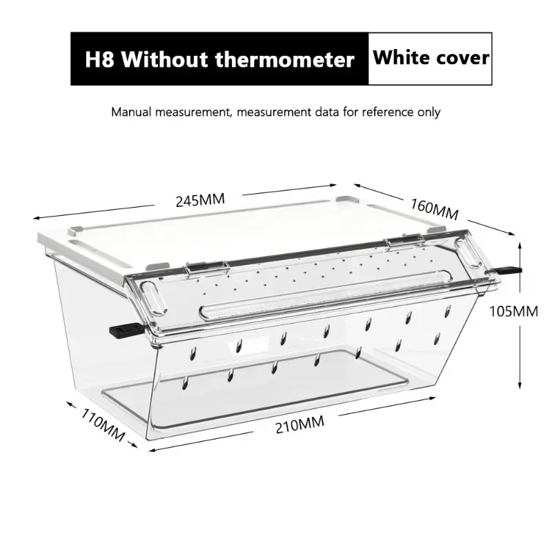 Reptile Breeding Box Transparent Insect Rearing Hatching Containers Habitat Cage Breathable Breathable Anti-escape Reptiles Box