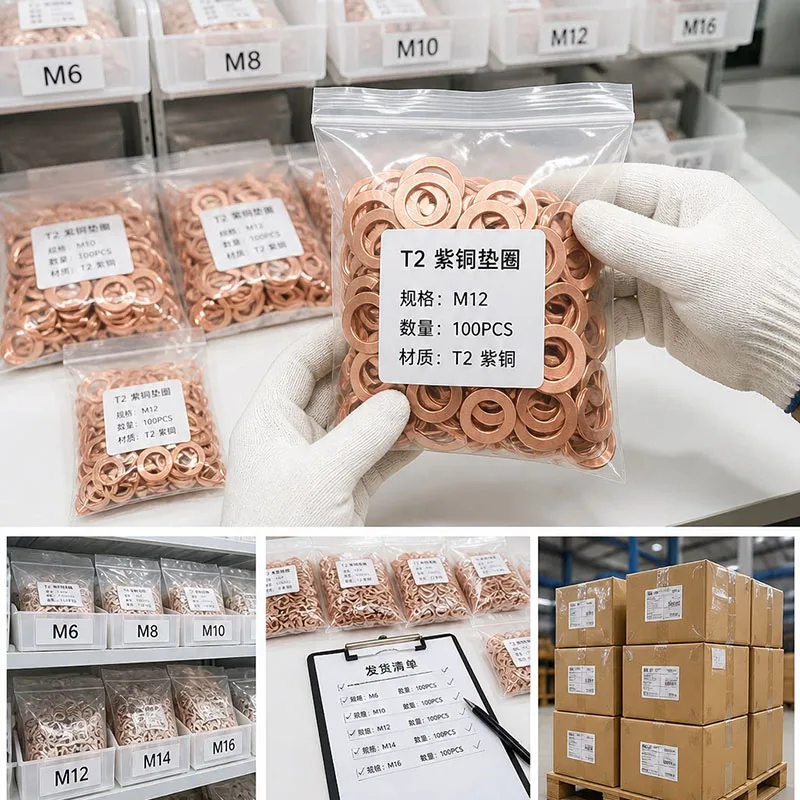 M12 M14 M16 M18 M20~M60 Solid Pure Copper Oil Plugs Washer O-Ring Gasket Motorcycle Sump Flat Sealing Spacers For Sump Plugs