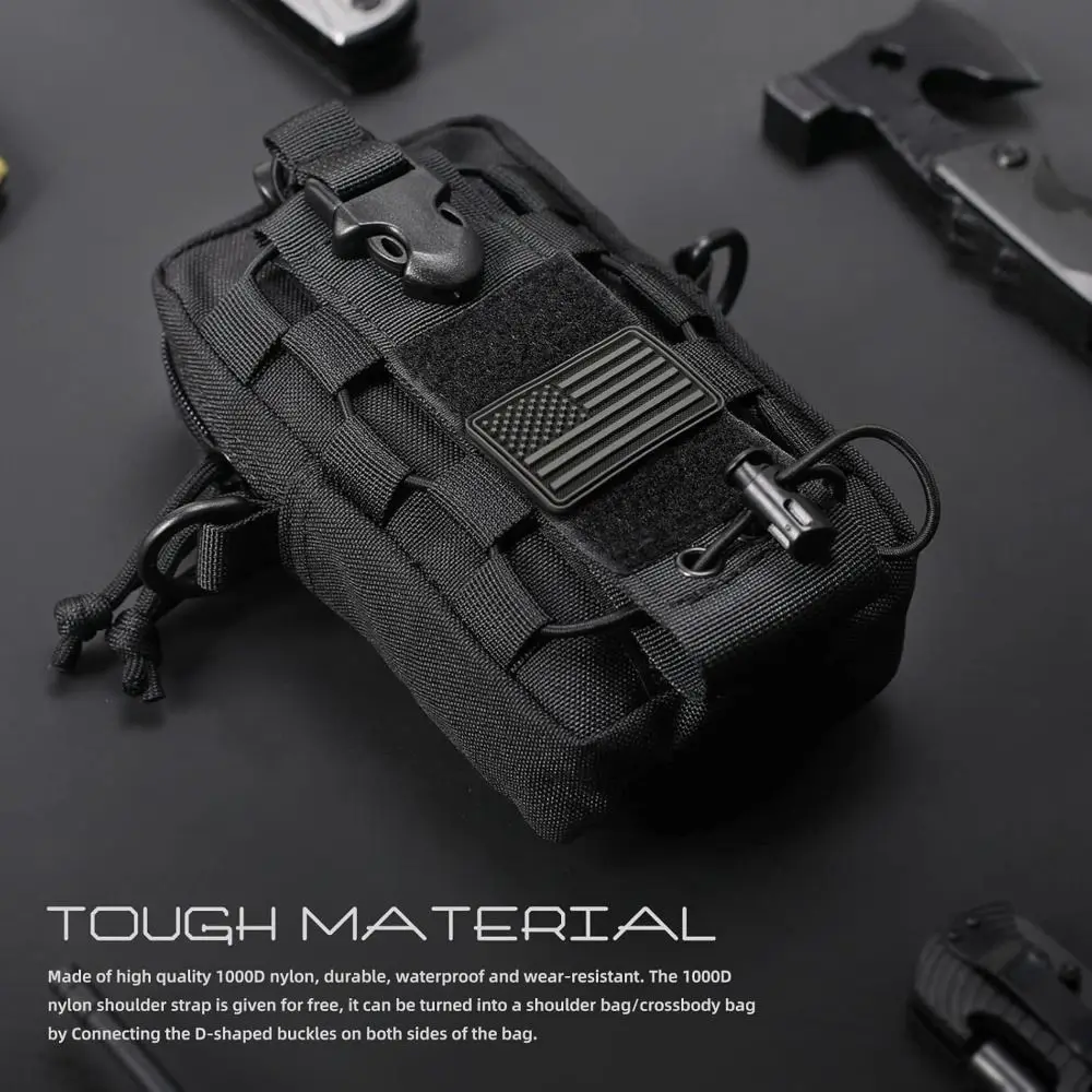 

Zipper Hiking Waist Bags Large Capacity Oxford Cloth Water Bottle Pouch Adjustable Strap Multi Functional Sports Phone Bag