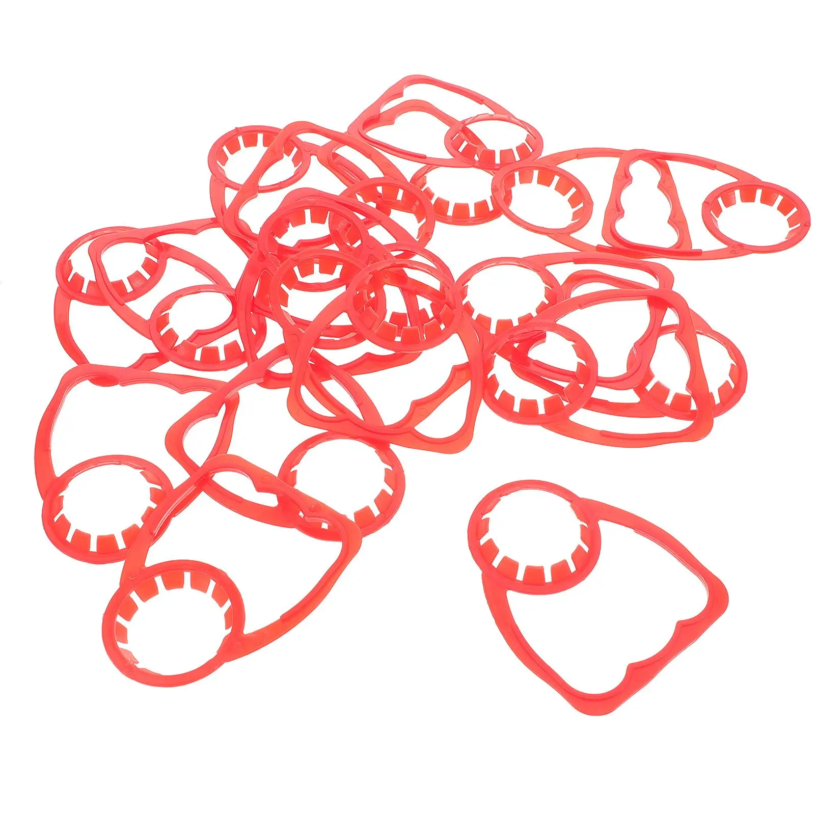 

100 pcs Beverage Handle for 1-2L Bottle Carrying Red Plastic Jug Grip Carrier Water Kitchen Bar Utility