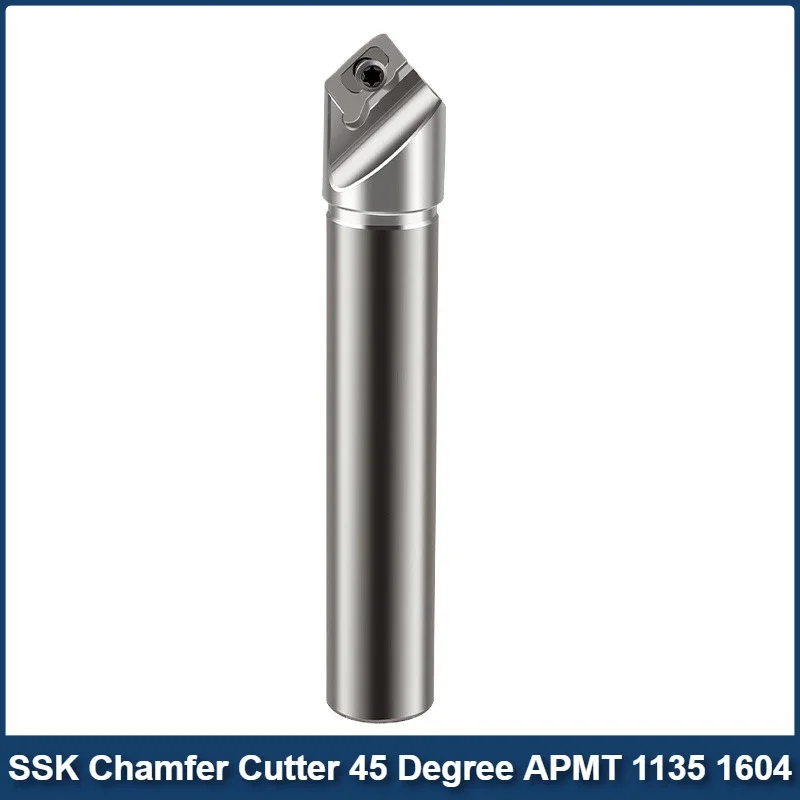 

SSK Chamfer Cutter 45 Degree APMT 1135 1604 Carbide Inserts Holder C16 C20 CNC Lathe Milling Chamfering end mill