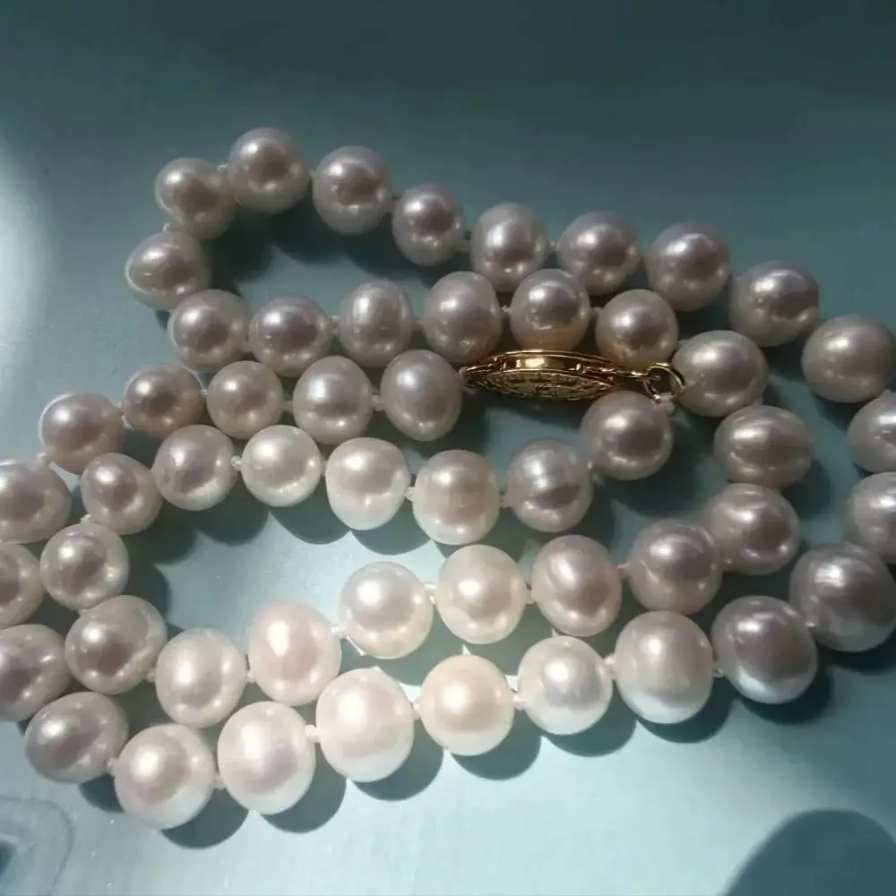 

Элегантное ожерелье из белого жемчуга Акойя AAA 9-10 мм, 18 дюймов, серебро 925 пробы, для вечеринок, свадеб, рождественских подарков