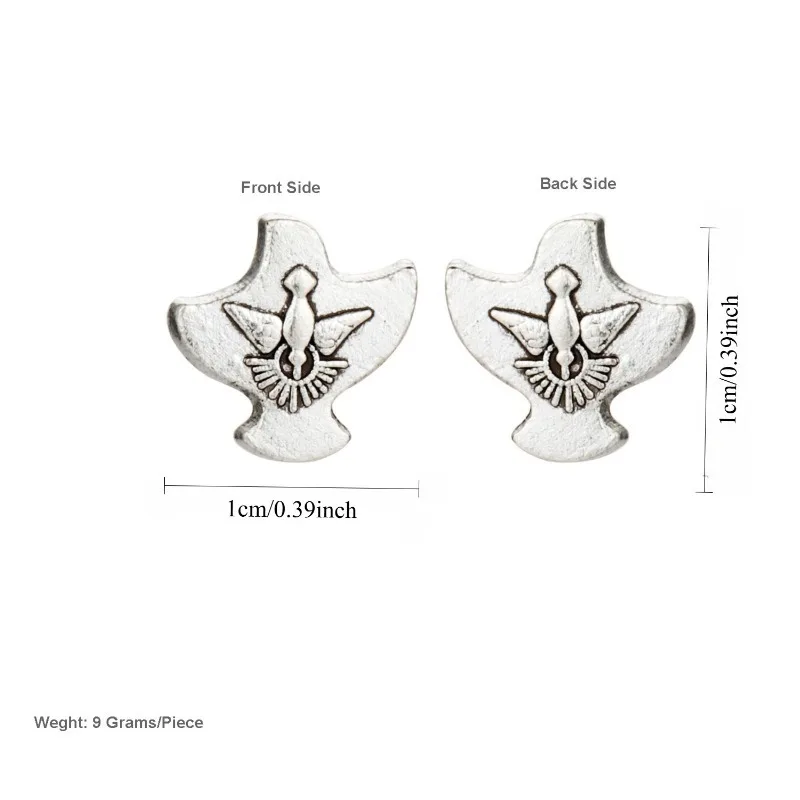 50Pcs/Lot Religious Holy Spirit Dove Loose Spacer Beads for DIY Rosary Necklace Bracelet Jewelry Making Parts Accessories view 3