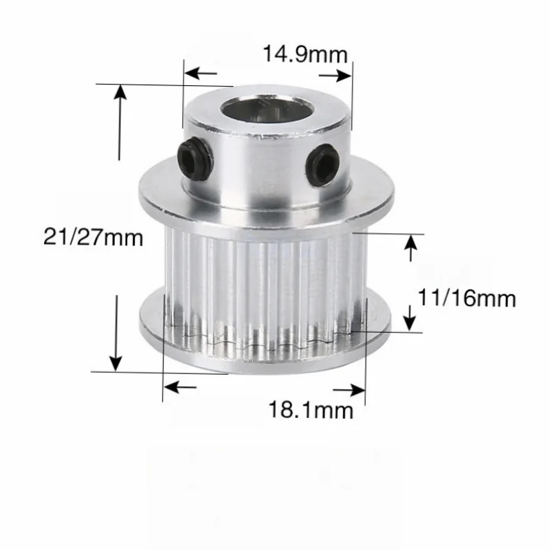 

HTD 3M timing belt pulley wheel pulleys 20 Teeth pulley BF Type Bore 5/6/6.35/7/8/10/12mm Belt Width 10/15mm 3D Printer CNC