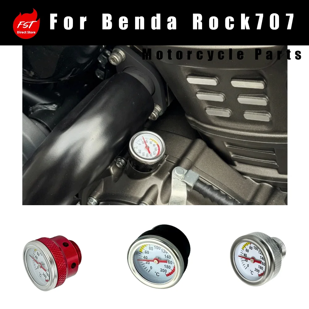 Aluminum Modified Parts: Engine Oil Temperature Gauge & Clutch Cover Dipstick for Benda Rock 707