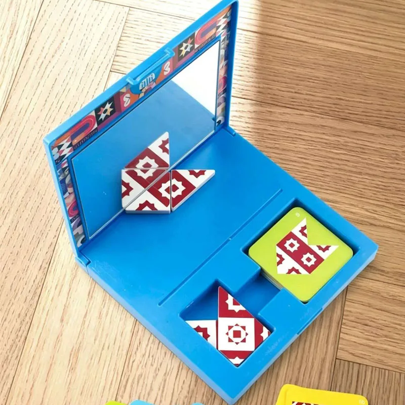 Plastic Mirror Puzzle Spatial Thinking & Visual Imagination Pattern Matching Montessori Educational Toys For Kids IQ Games