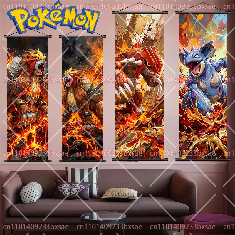 Anime Pokémon Gengar Charizard Kyogre Gyarados Mewtwo Rayquaza Cooles Poster Hängendes Rollbild Geburtstag Feiertag Party Geschenk – Detail 3