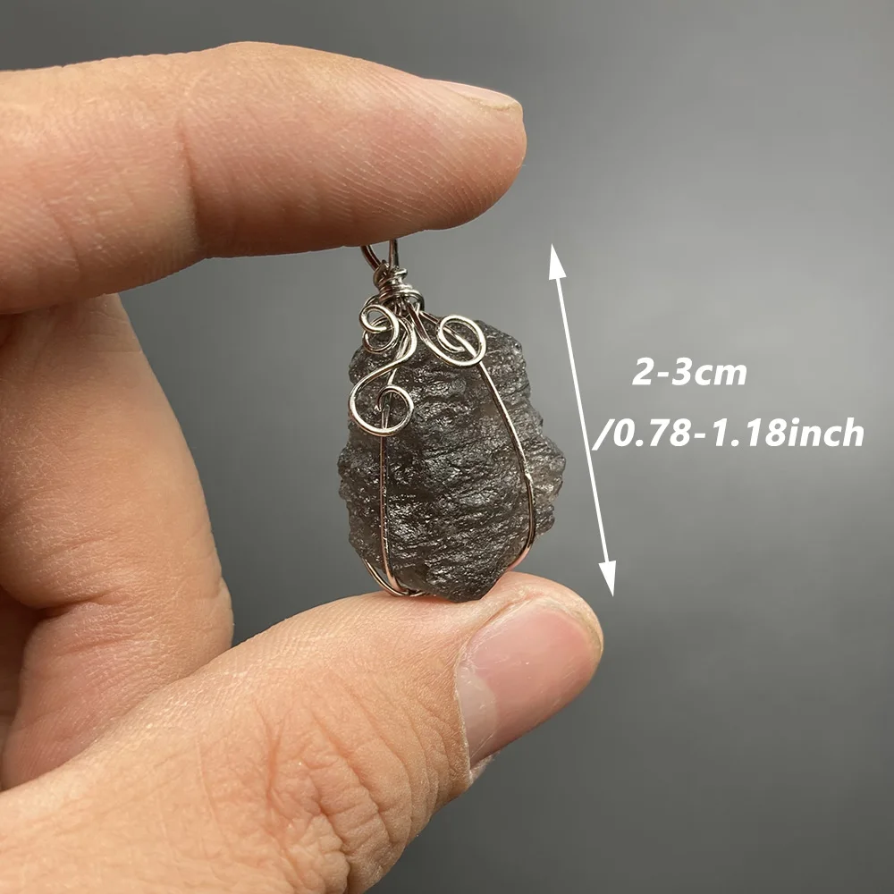1 Stück schwarzer Tektit-Meteorit-Cintamani-Stein, roher Kristall, Energie, echter Edelstein für DIY-Geschenkheilung – Detail 1