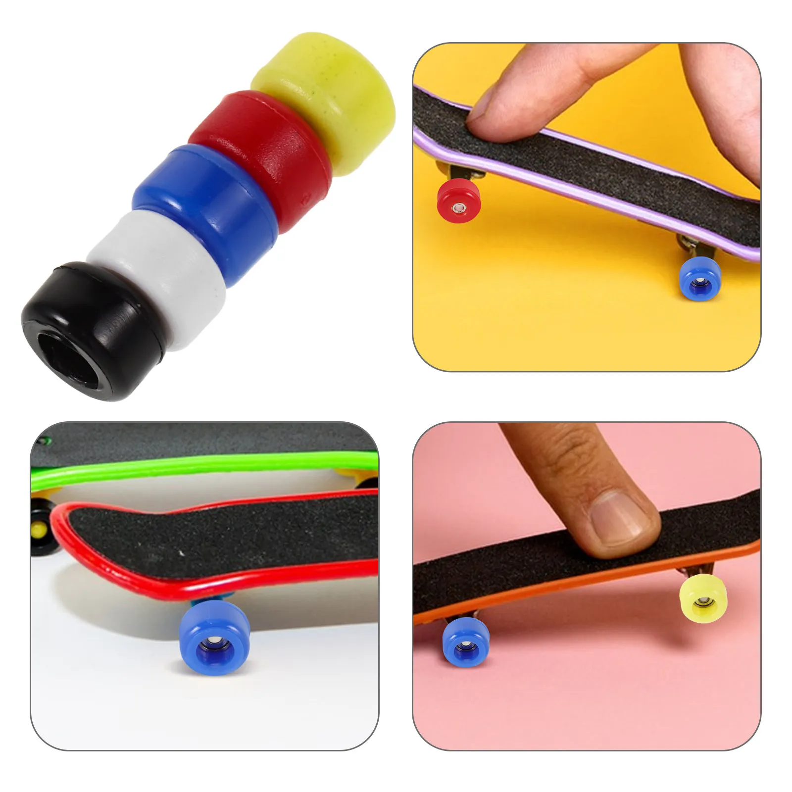 

5pcs Fingerboard Wheels Replacement Parts Mini Skateboard Bearing Wheels Reusable Practical Repairing Supplies For Fingerboard