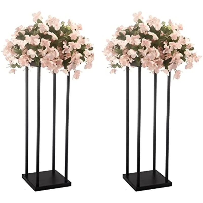 

Matte Black Wedding Decoration Flower Stand, Metal Iron Display Rack, Floor Vase Column Centerpiece, Event Party Ceremony Decor