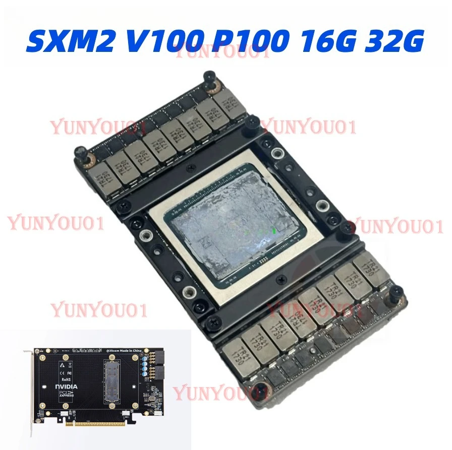 NVIDIA V100 P100 SXM2 PCIEx16 Adapter Card for High-end Computing
