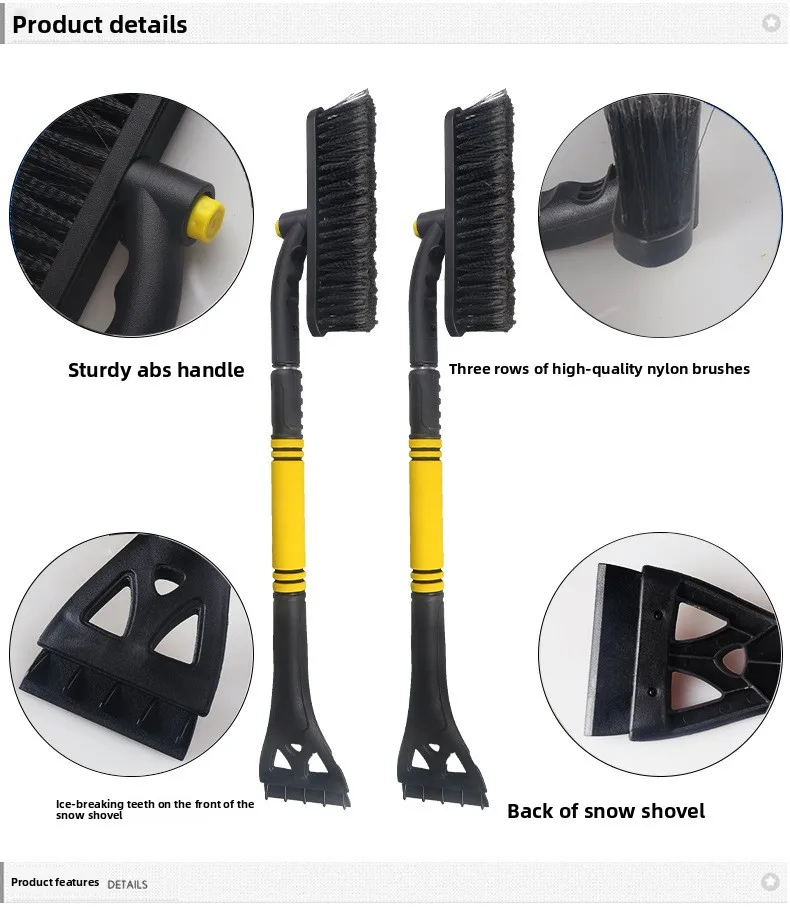 

3 in 1 Car Snow Brush Retractable Snow Shovel Tool Extendable Auto Car Snow Removal Broom Brush for Snow Removal