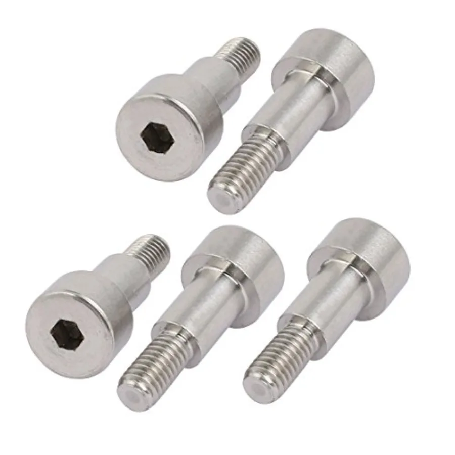 304 Stainless Steel He Socket Shoulder Bolt Shoulder Dia Shoulder Length M6 Thread 5pcs