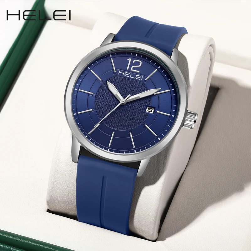 

HELEI new 2024 fashion simple design men's quartz watch waterproof luminous wristwatch fashion chronograph gift for men