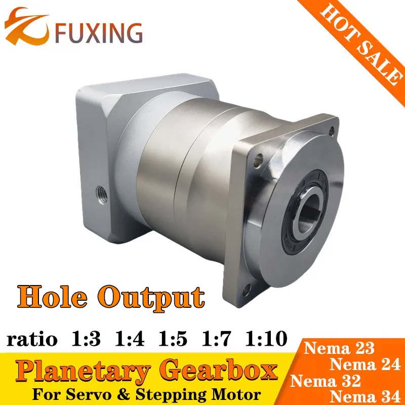 

PLK60A Hole Output Planetary Gearbox Ratio 10 5:1 For 60mm Flange 200w 400w Servo Motor Nema 23 24 Stepping Motor Speed Reducer