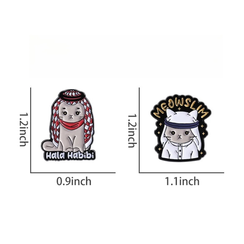 Saudi Arabia Cat Brooch Metal Badge Cute Little Animal Clothing Accessories Collar Pin