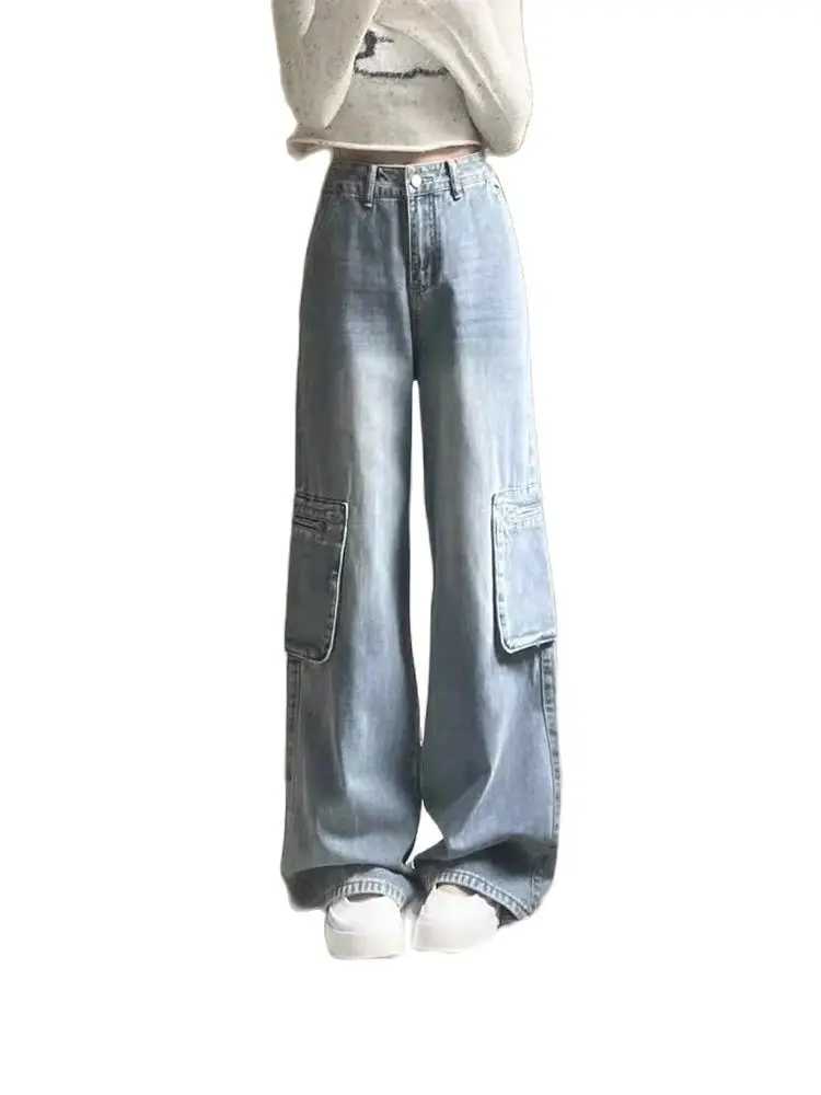 

Fashion Jeans Woman Wide Pants Cowboy Pants for Women Clothing Jeans Y2k Clothing 2023 High Waisted Jeans For Woman 90s Clothes