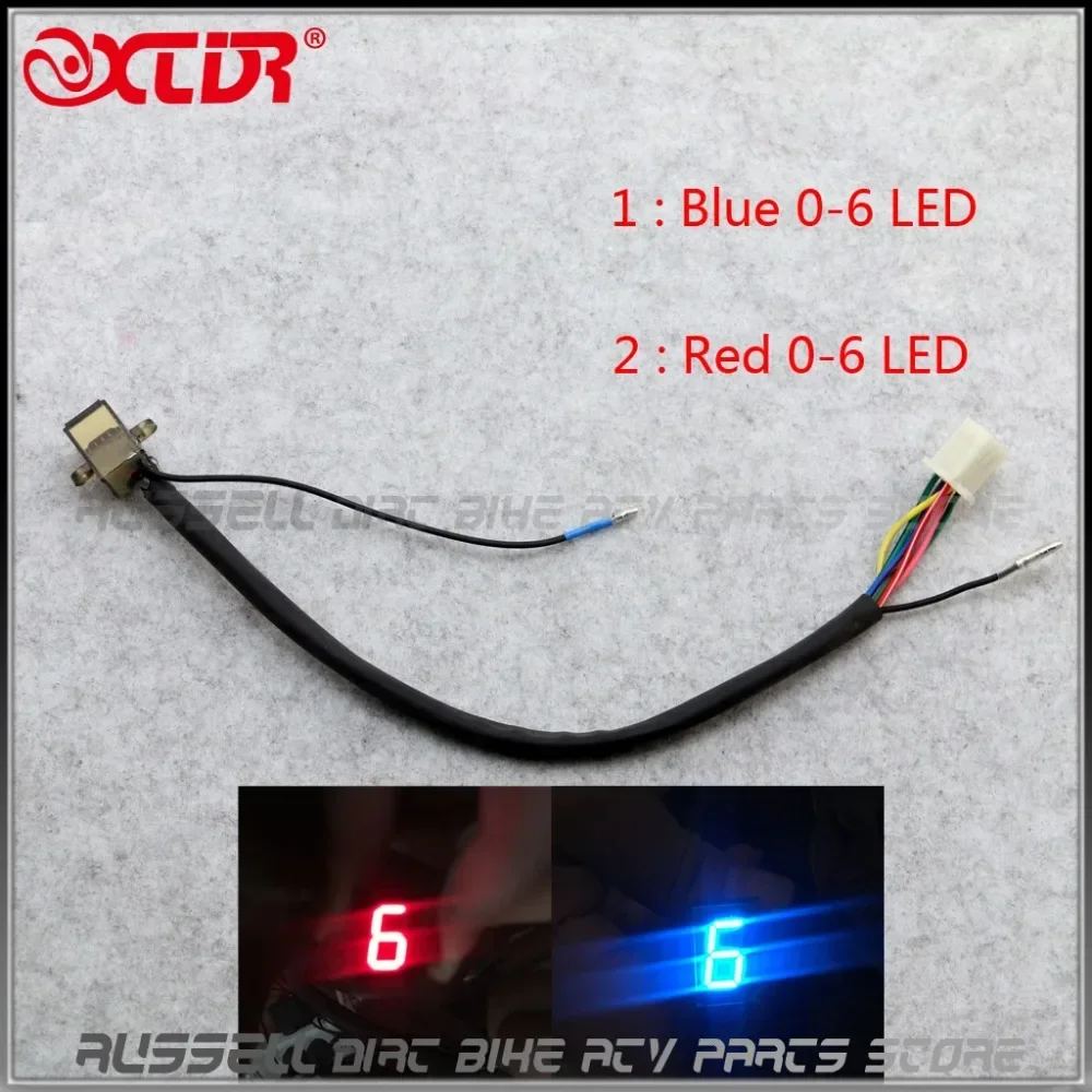 LED Practical Motorcycle Gear Indicator N-6 Speed Shift Clutch Lever Gauge