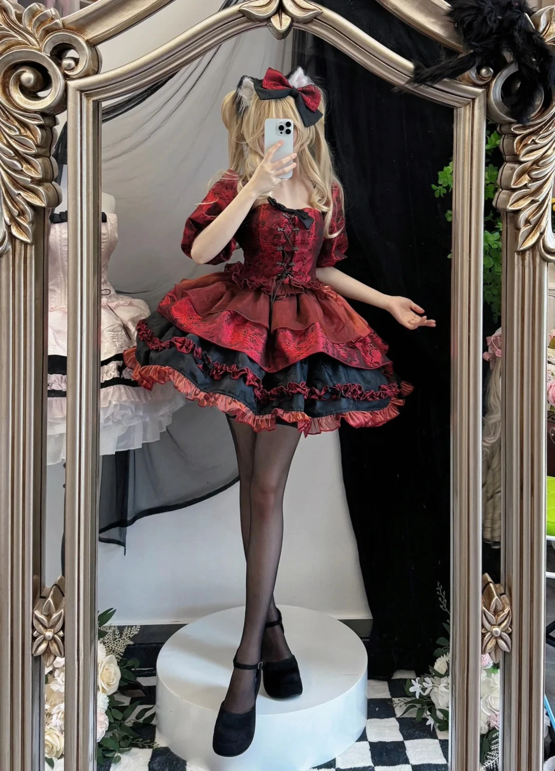 الفيكتوري القوطية لوليتا فستان مجموعة النساء Harajuku Y2k مقوس دانتيل فساتين الحفلات المسائية اليابانية الشرير ضئيلة ضمادة فستان الأميرة