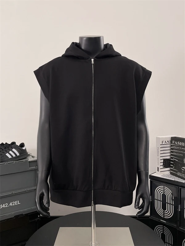 

Американская модная летняя мужская толстовка с капюшоном, свободный кардиган на молнии, спортивная куртка, повседневная одежда