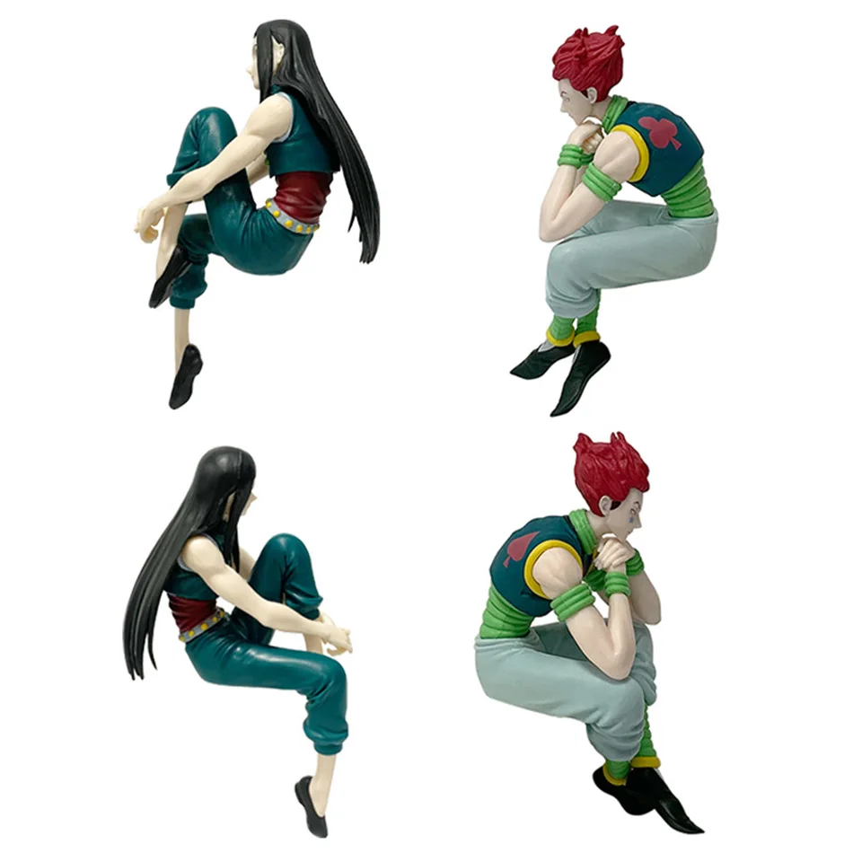 Hunter×Hunter Anime Figure  Illumi Hisoka Figurine Collection Noodle Stopper Model Toys Room Two-Person Set Collection
