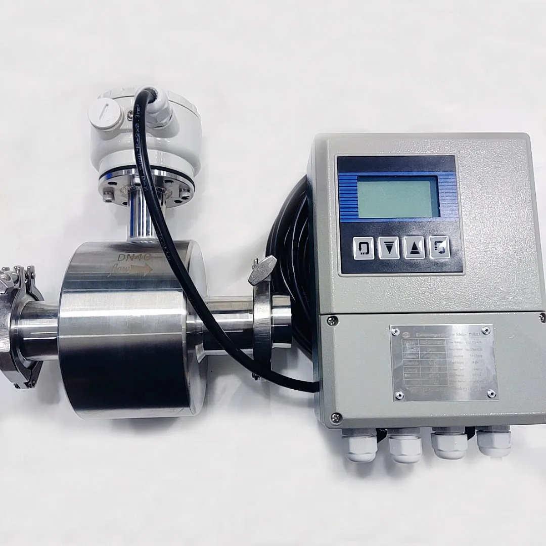 Sanitary Clamps Flow Meter Electromagnetic Flow Meter Stainless Steel Liquid Chemical Domestic Sewage Milk Flow Meter 1 2