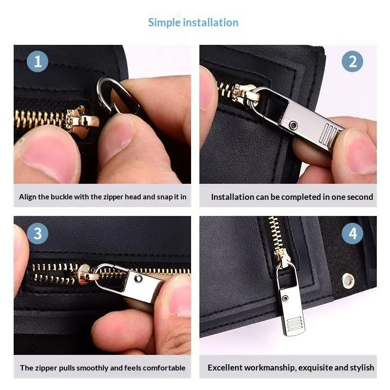 Reißverschluss-Ersatz 5 Stück Abnehmbare Leichte Reißverschluss-Accessoires für Rucksäcke, Jeans, Gepäck, Jacken, Campingausflüge – Detail 3