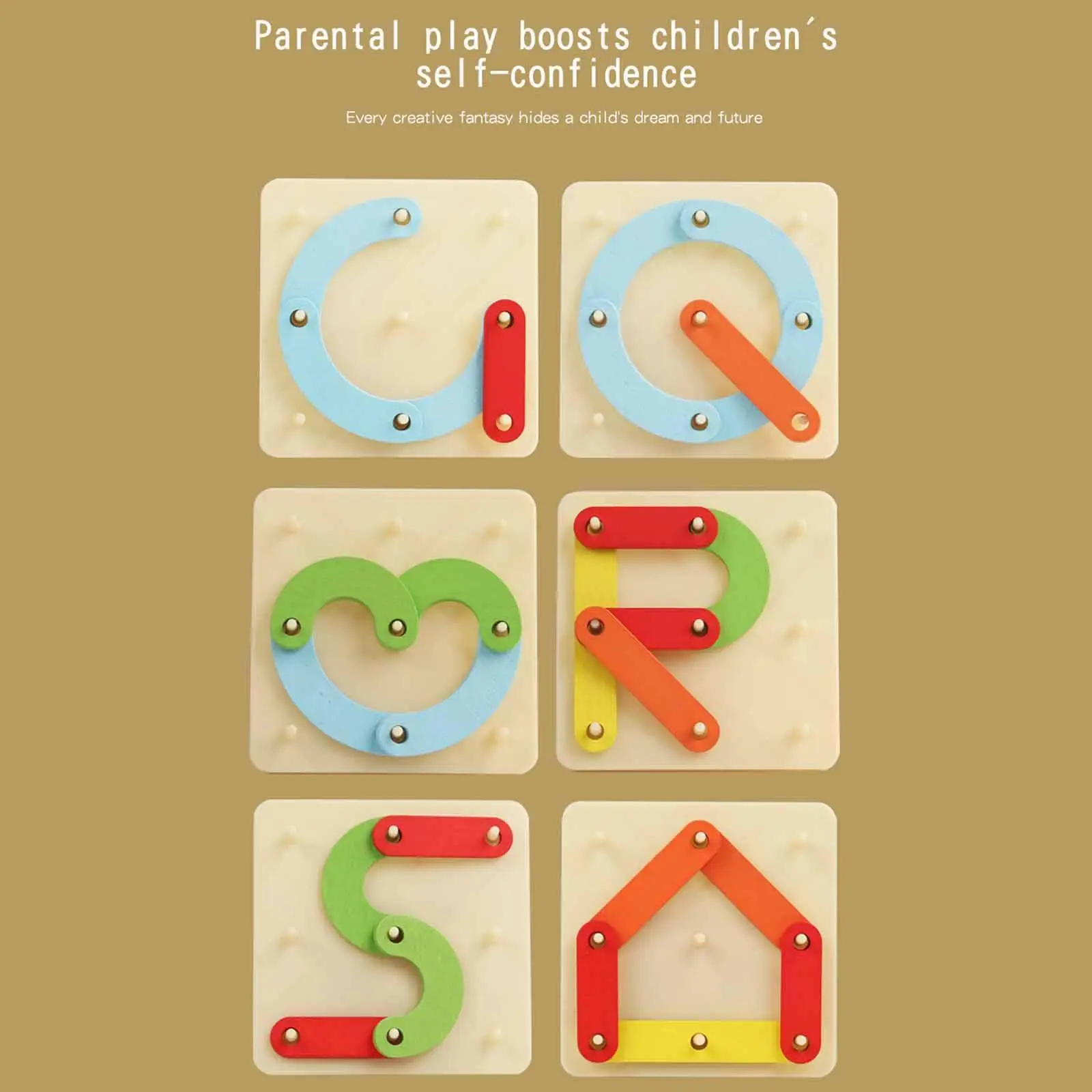 ألغاز الألغاز الجيولوجية الخشبية للأطفال، ألغاز لوحة الوتد للتعرف على الألوان #2